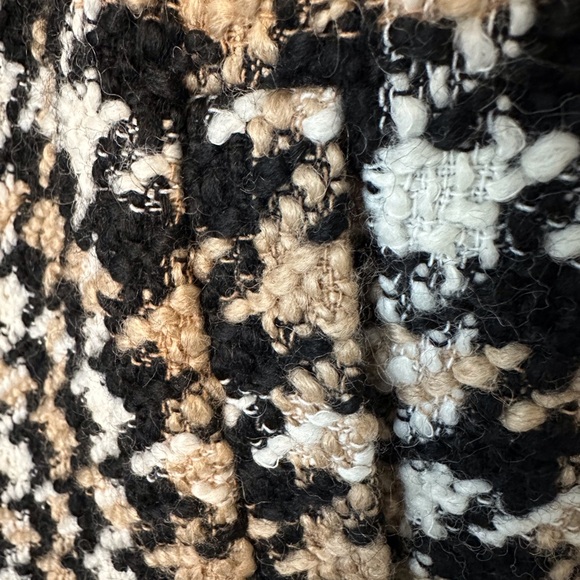 Black, White & Tan Houndstooth Coat Dress | Elegant, Timeless & Chic - Picture 9 of 9